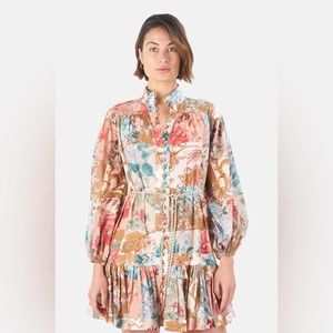 Zimmermann - Cassia PatchworkDrop Waist Mini Dress Dress - Size 0
